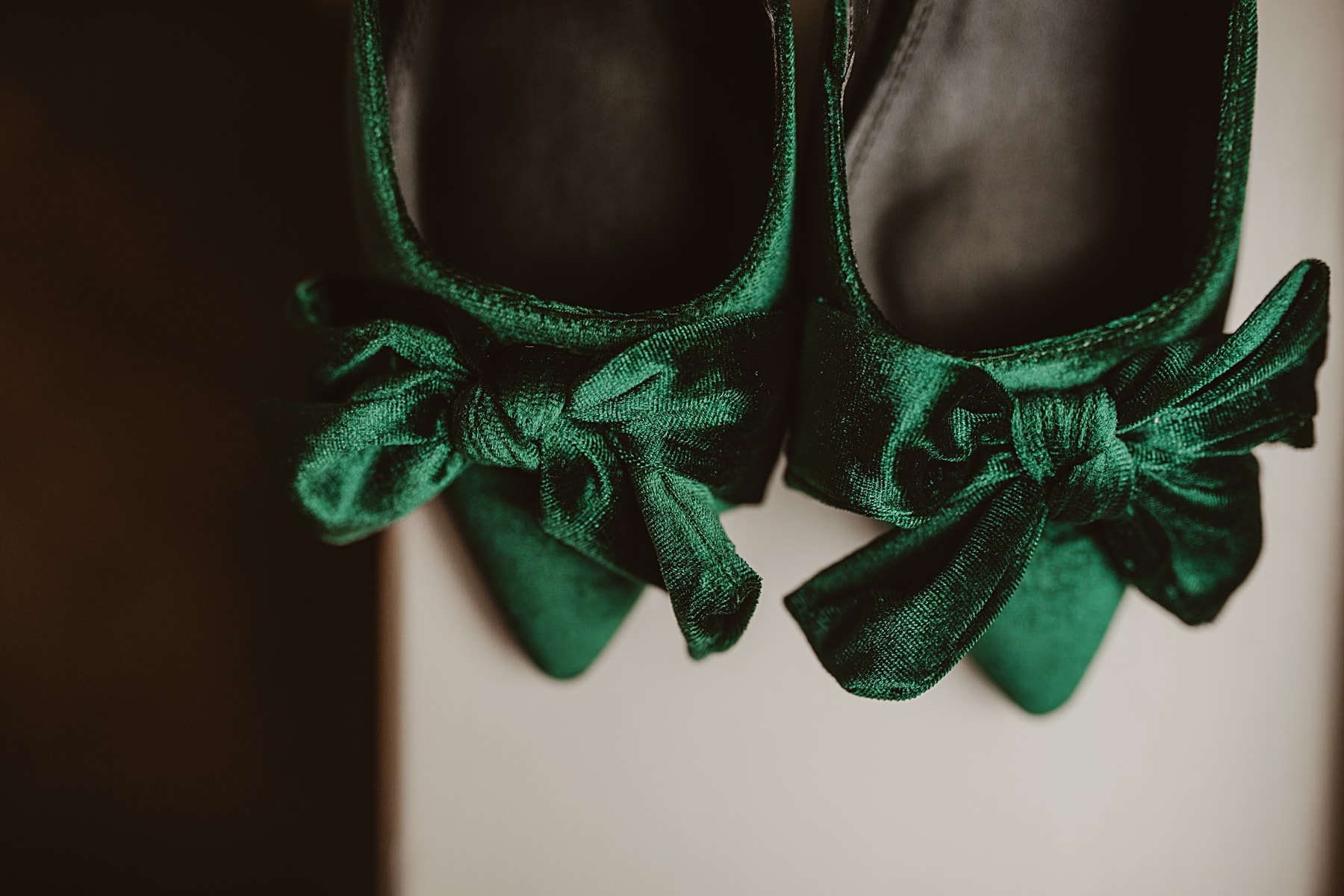 Green wedding shoes