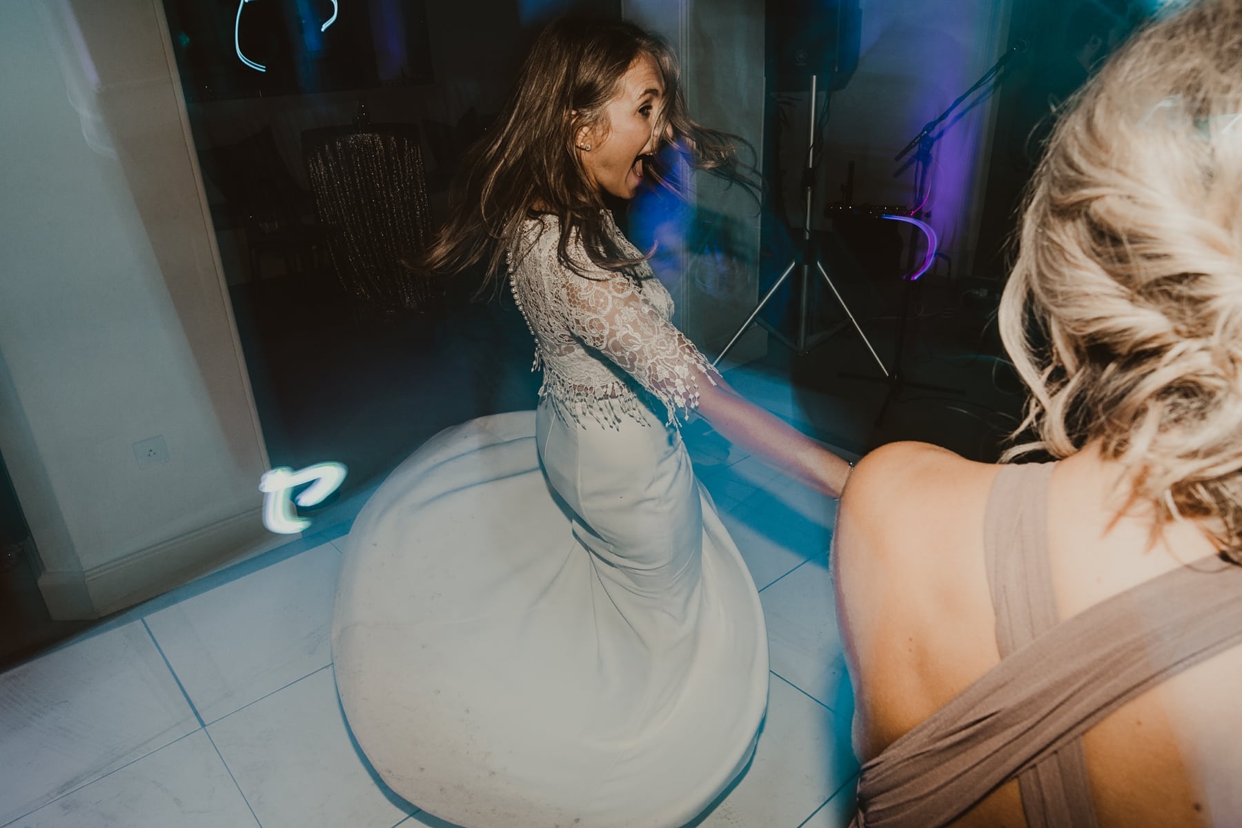 bride spinning on the dancefloor