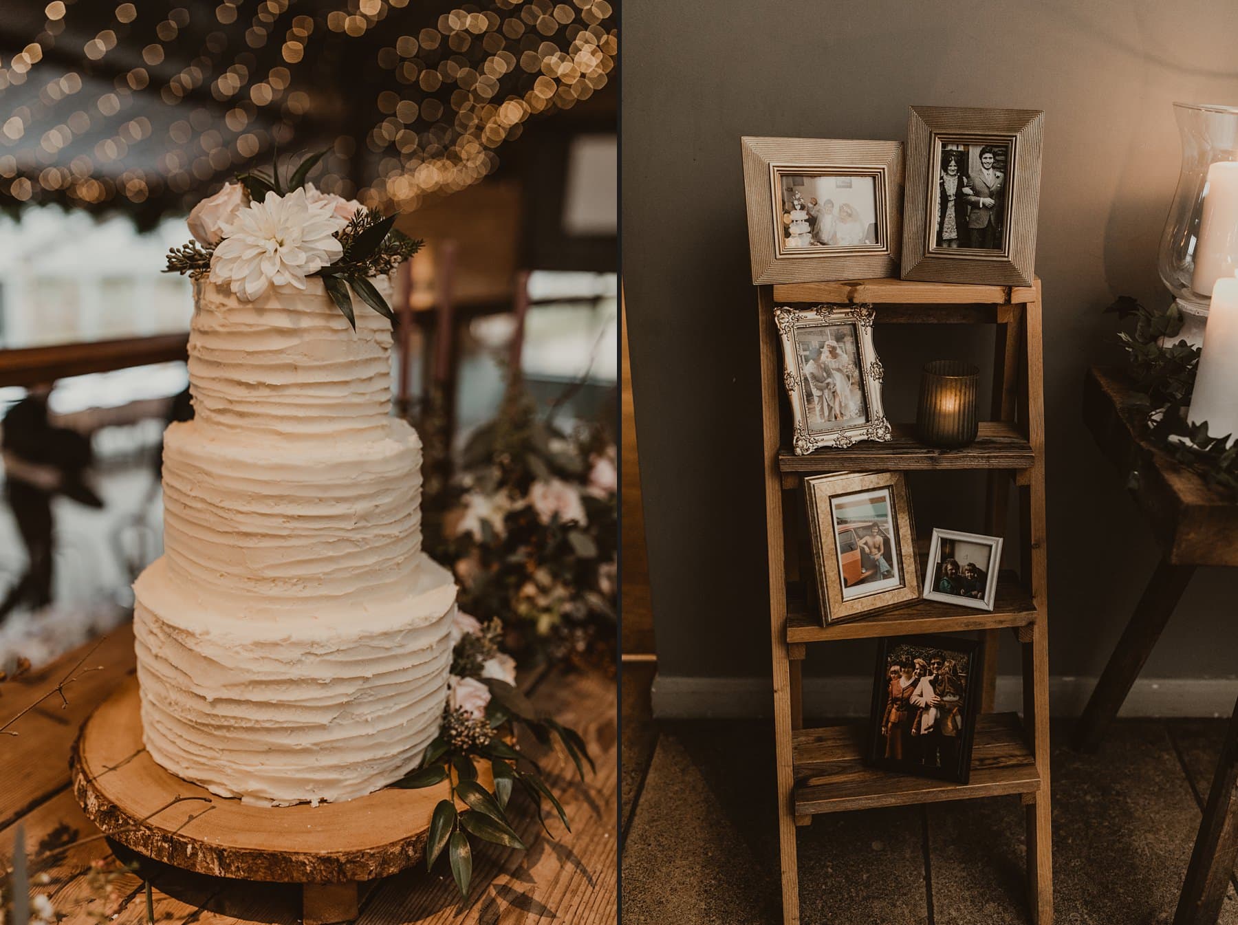 wedding cake and memory ladder